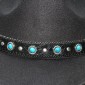 Turquoise Bead Vintage Leather Band 54cm Adjust LI
